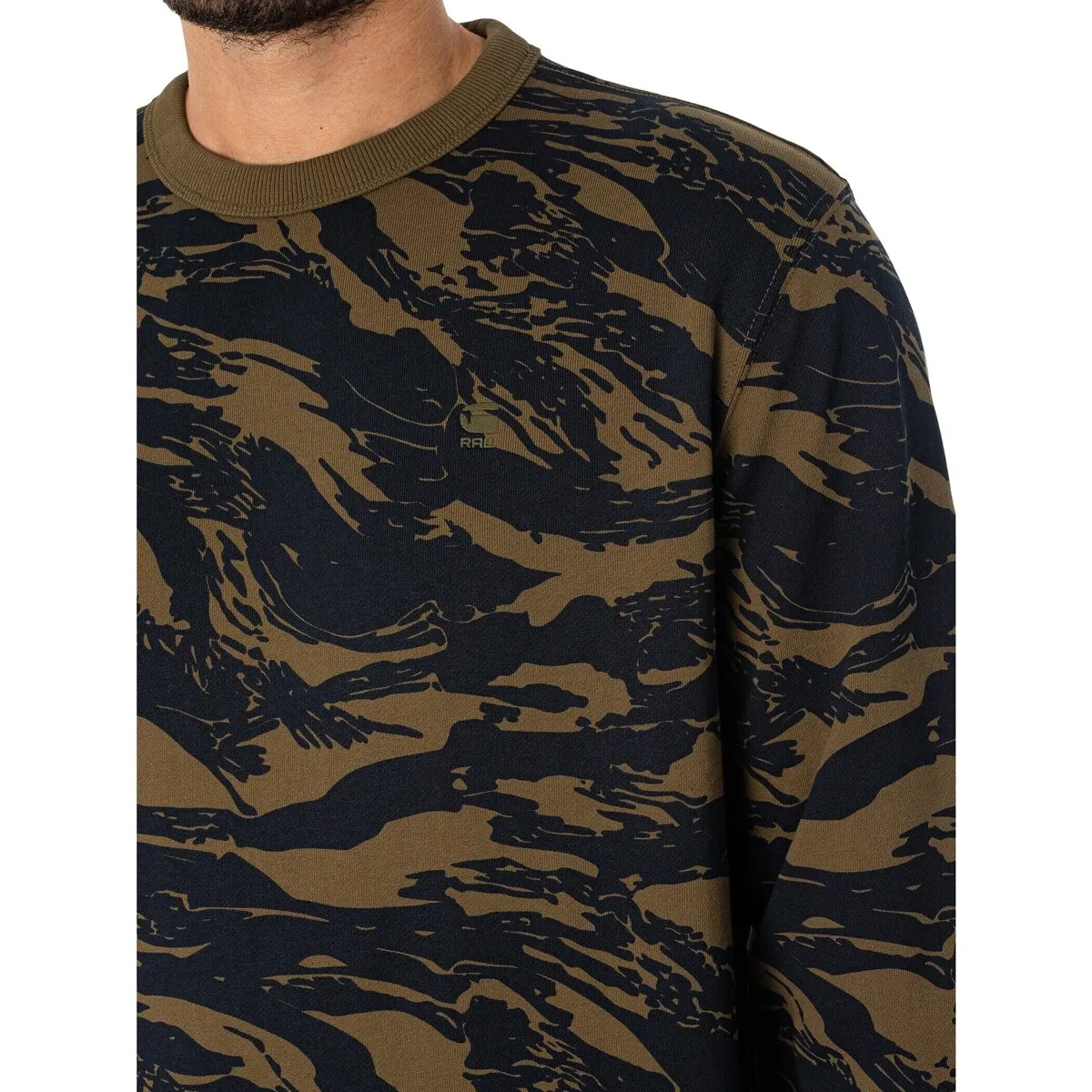 Sudadera Con Estampado De Tigre Y Camuflaje