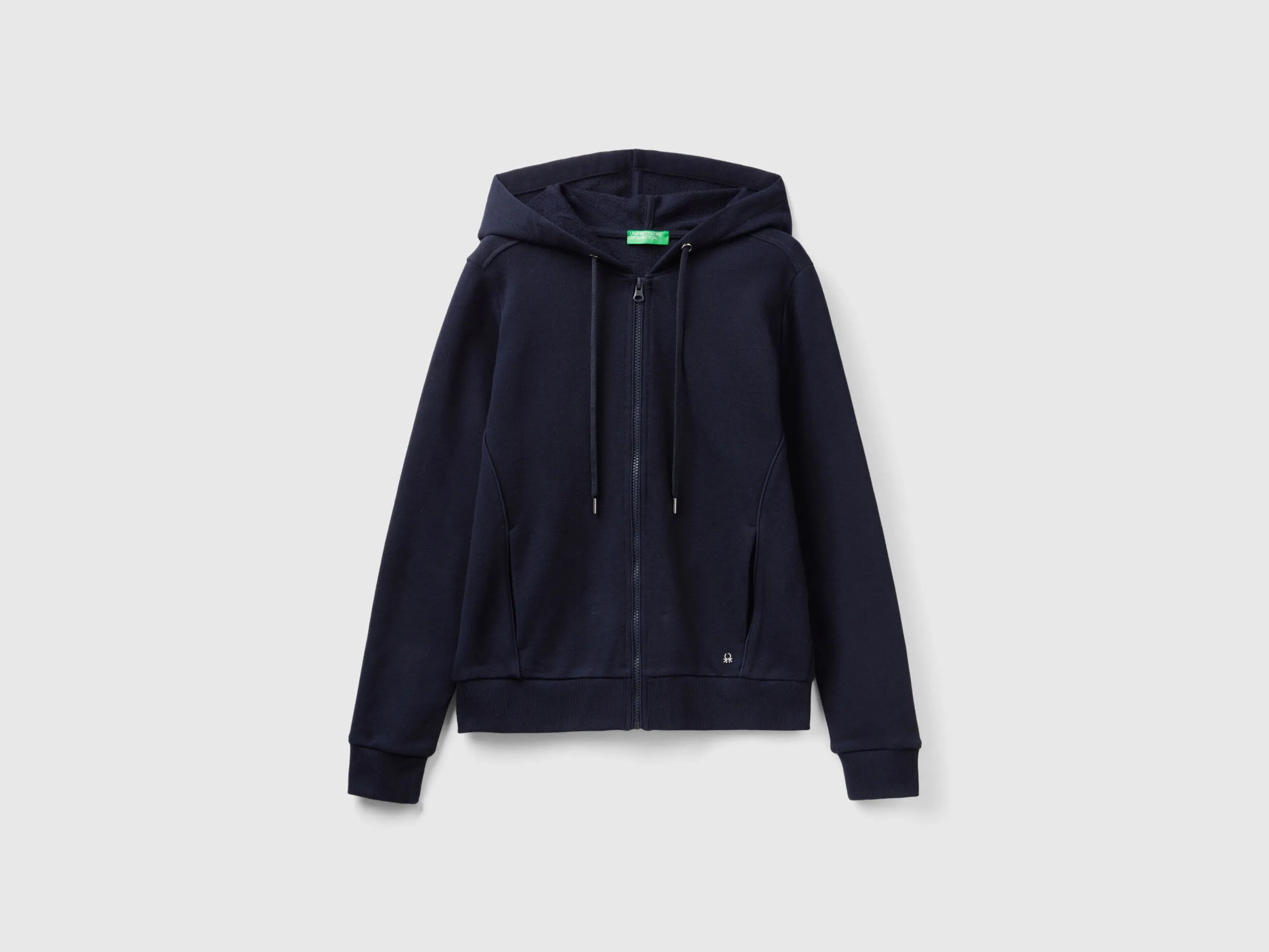 Sudadera de 100 % algodón con cremallera y capucha