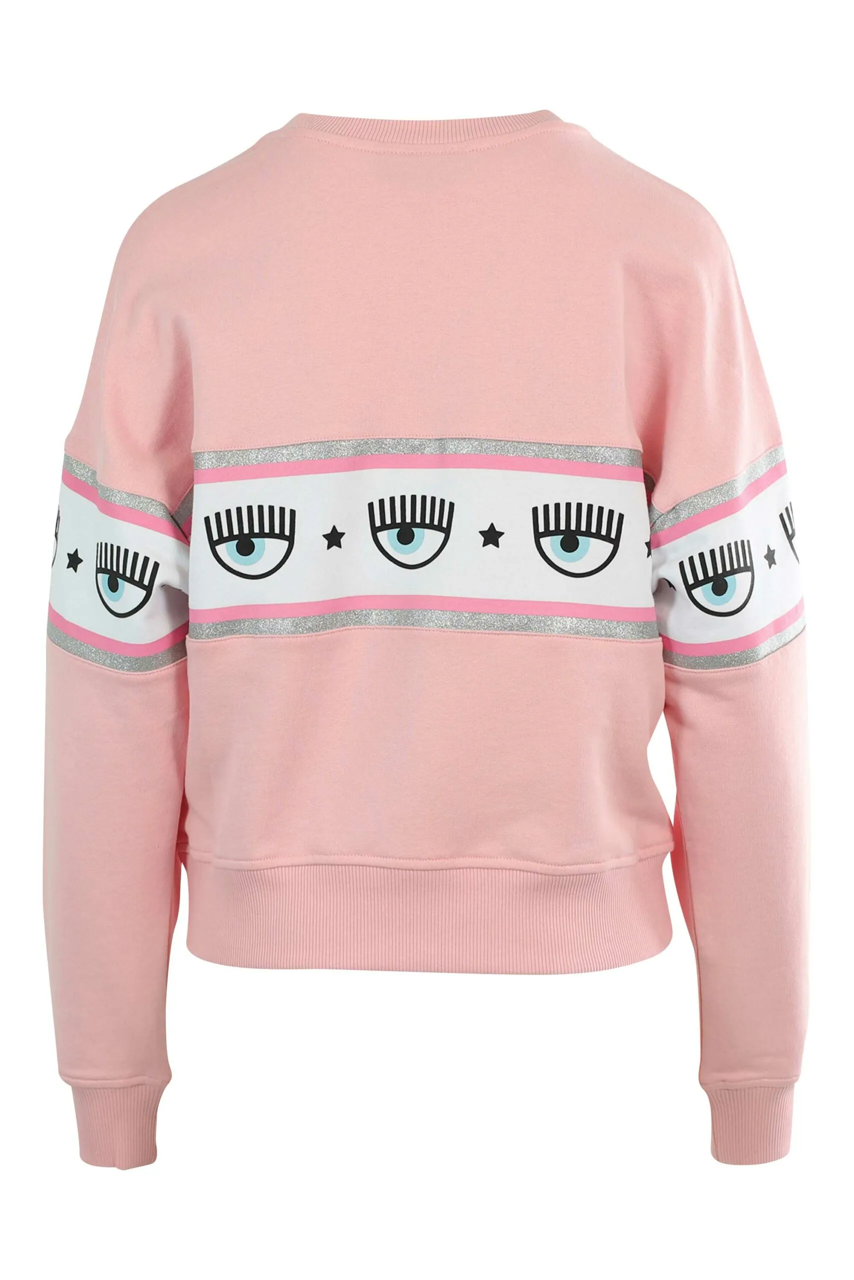 Sudadera rosa con logo ojo en cinta