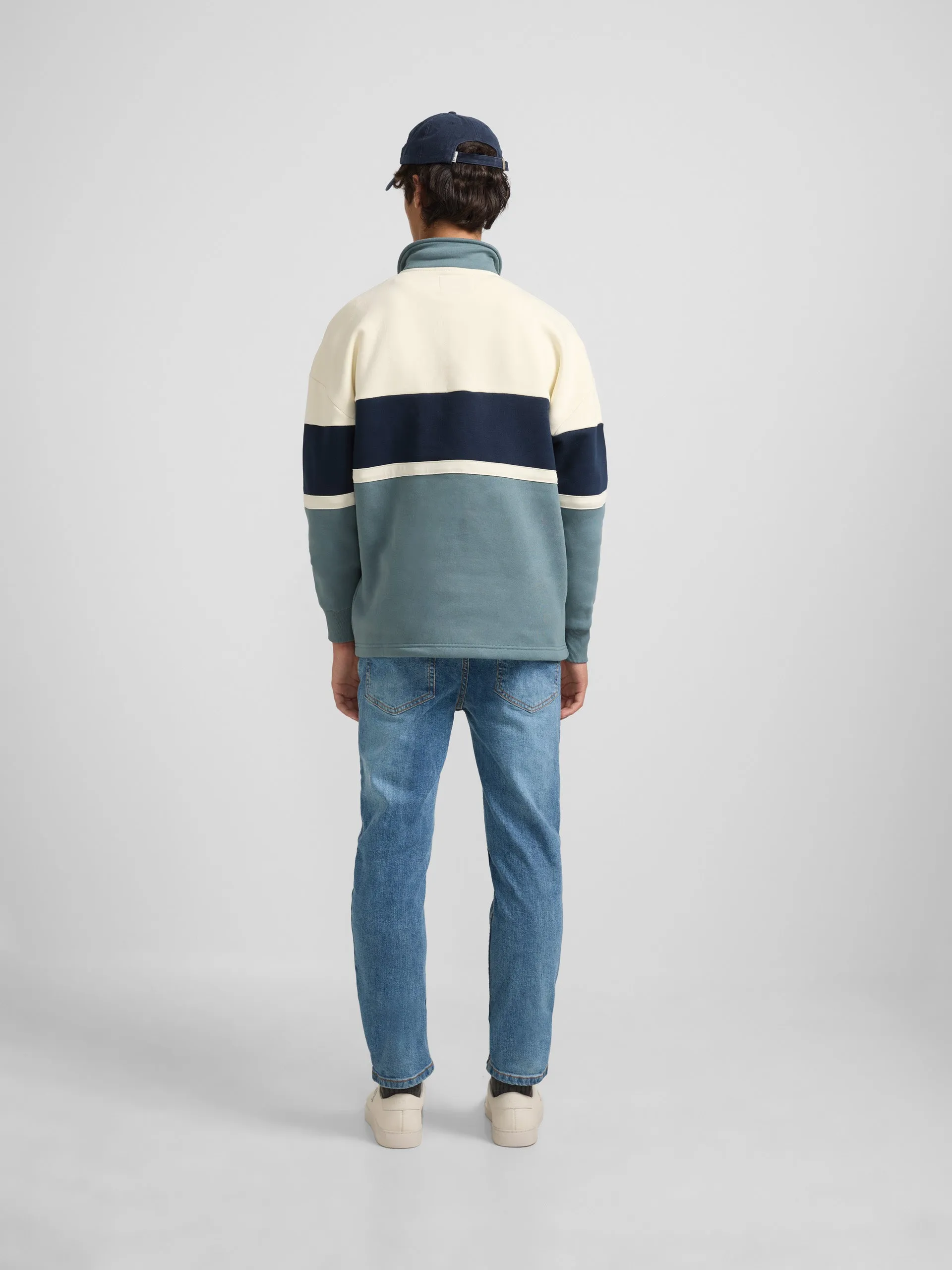 Sudadera special fit rayas multicolor verde