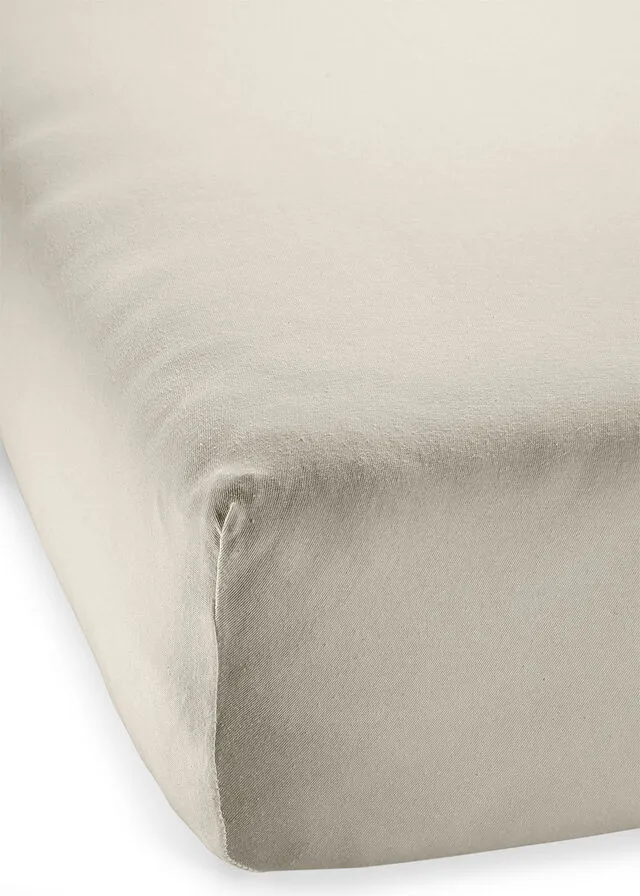 Sábanas bajeras de punto de primera calidad Beige