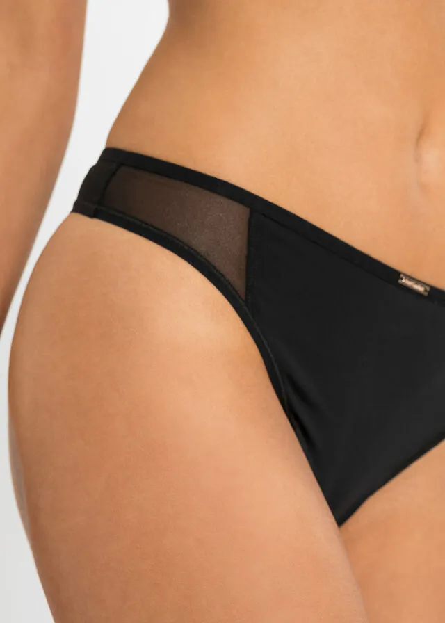 Tanga de microfibra de la serie Feel Comfort (6 unidades) Blanco/beige mate/negro
