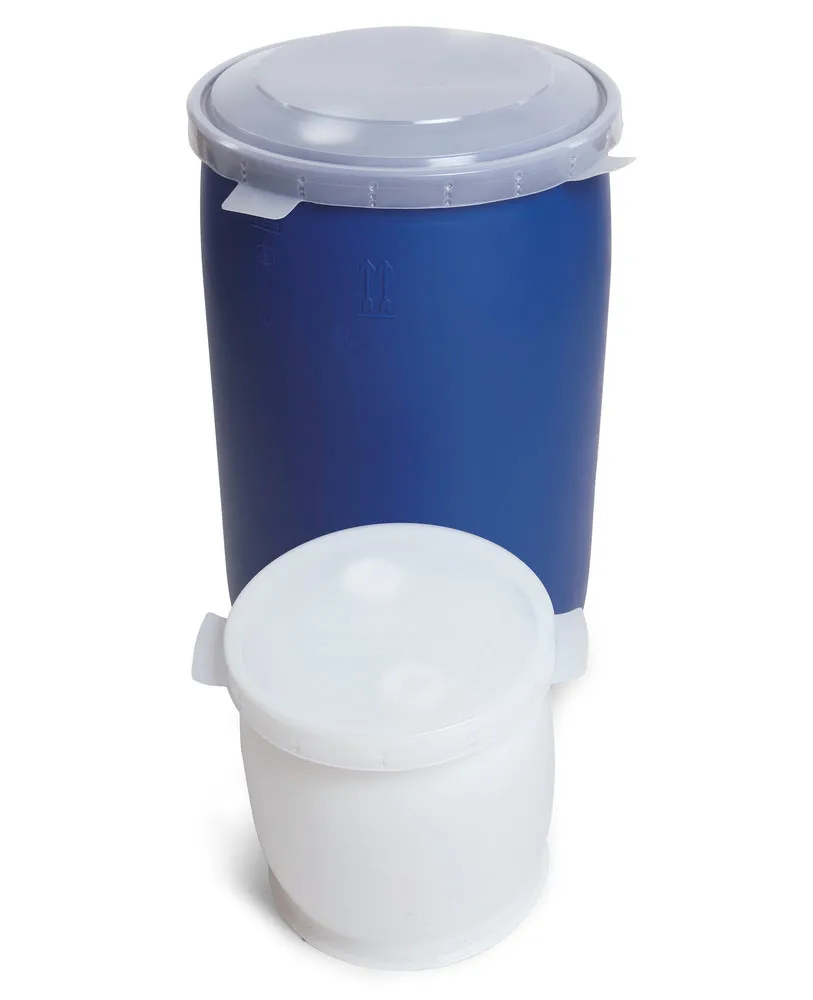 Tapa para bidón de 60 litros en PE, color natural transparente, pack de 5 uds.