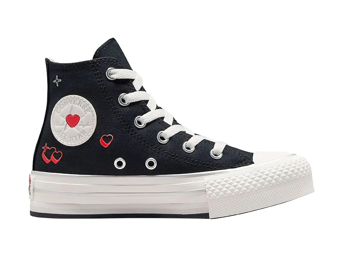 Tenis Converse All Star Eva Lift Hi Negro Para Niña