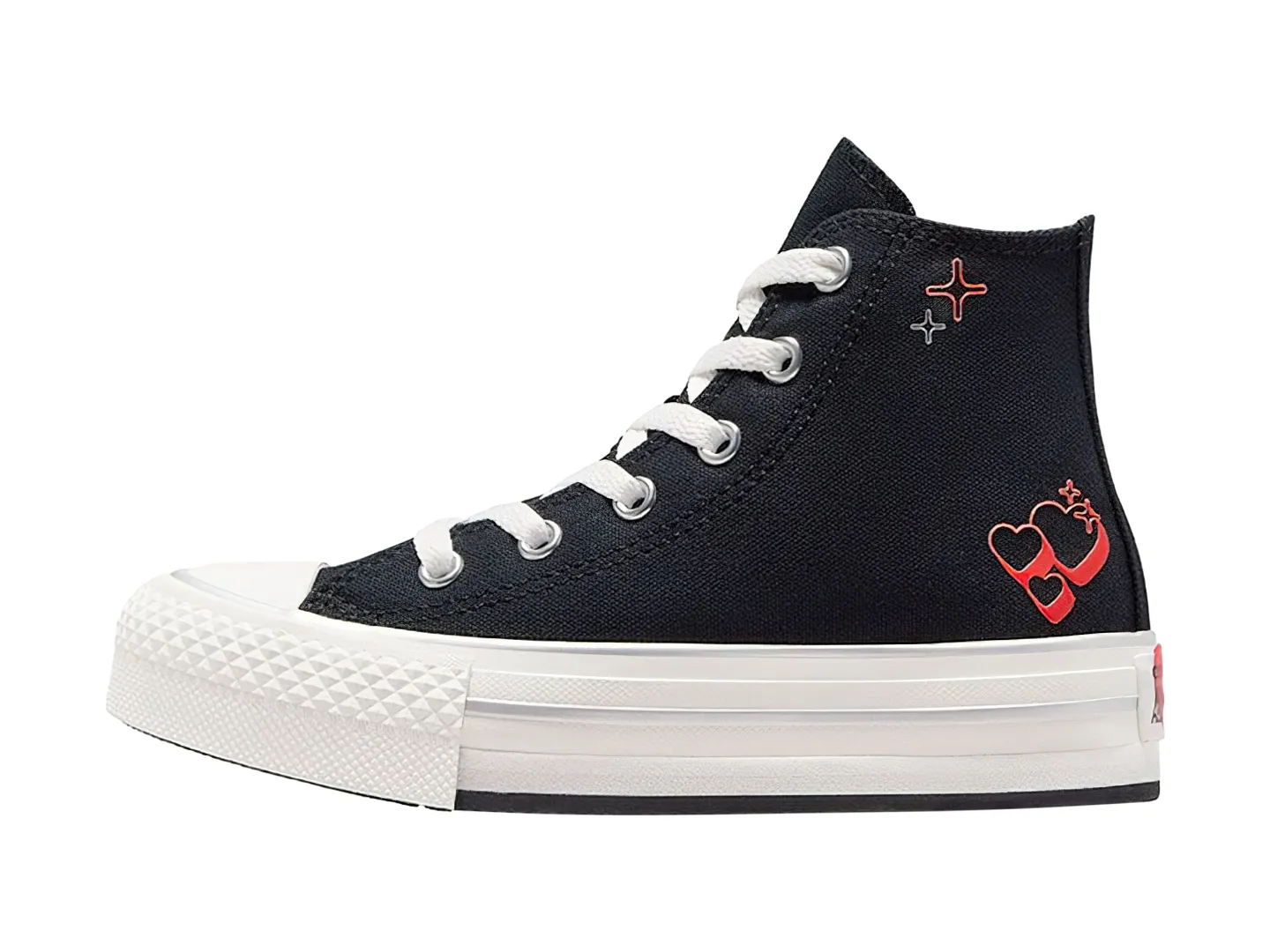 Tenis Converse All Star Eva Lift Hi Negro Para Niña