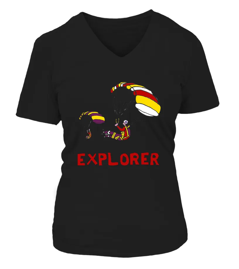 The Original Stranger Things EXPLORERS shirt   dustin's shirt Camiseta cuello pico Mujer