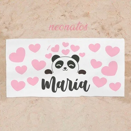 Toalla de baño Panda Personalizada