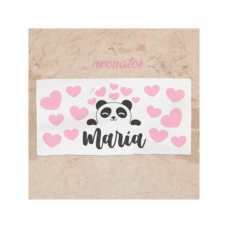 Toalla de baño Panda Personalizada