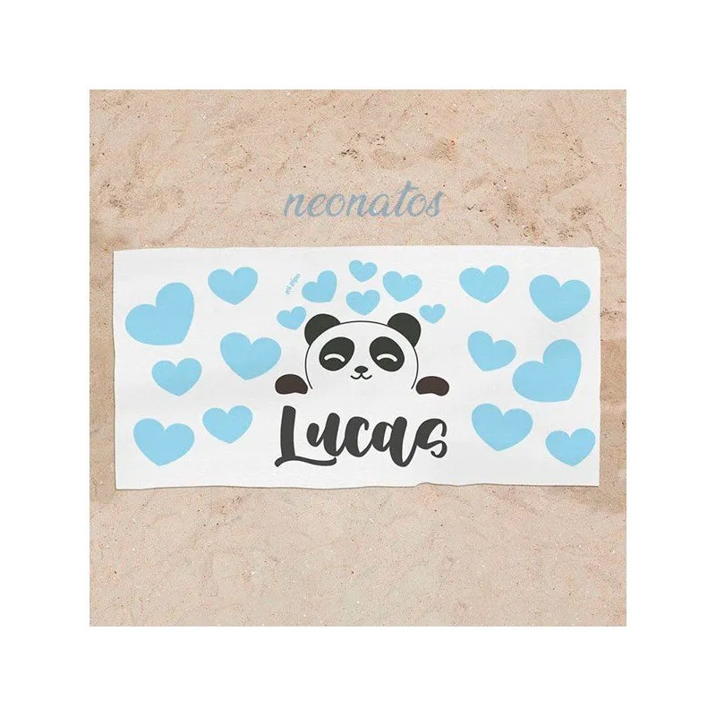 Toalla de baño Panda Personalizada