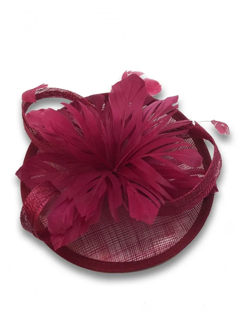TOCADOS COLOR VINO PARA BODAS Y EVENTOS, LLEVA DIADEMA ADICIONAL