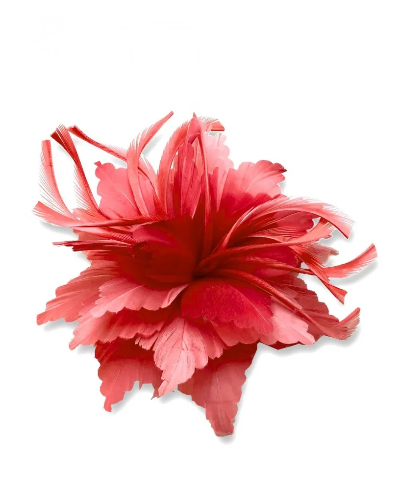 TOCADOS CORAL ROJIZO BODAS Y EVENTOS, FINO Y ELEGANTE