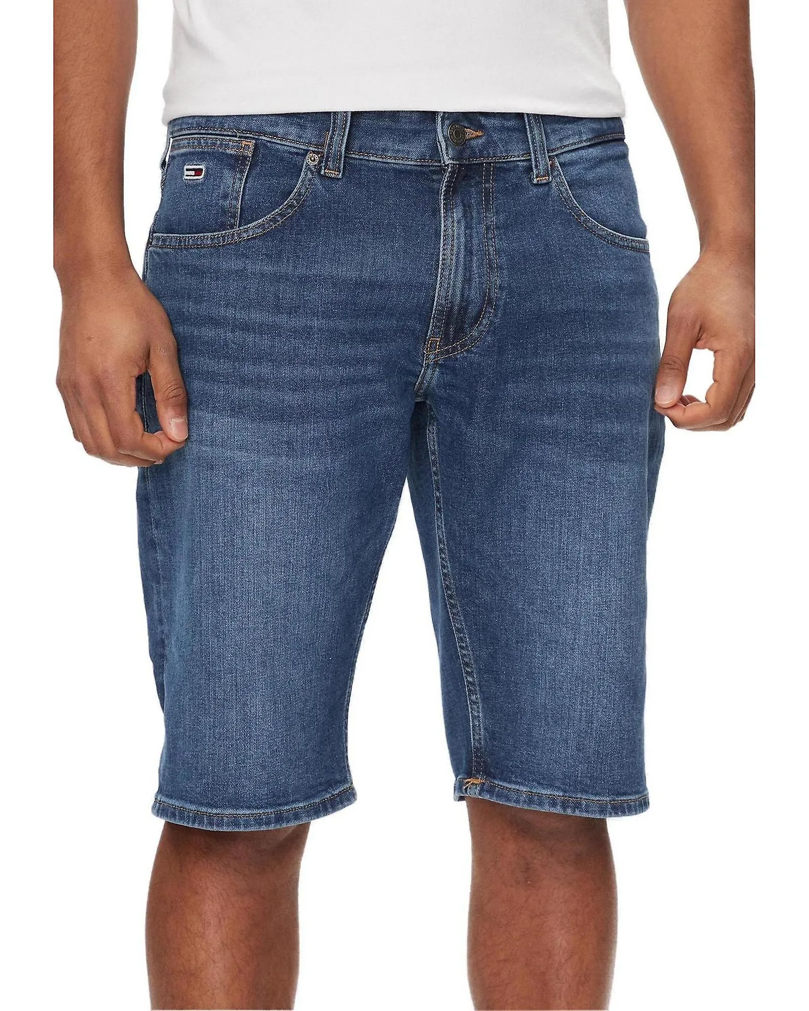 Tommy Hilfiger Jeans Vaqueros lisos con cierre de cremallera y botones