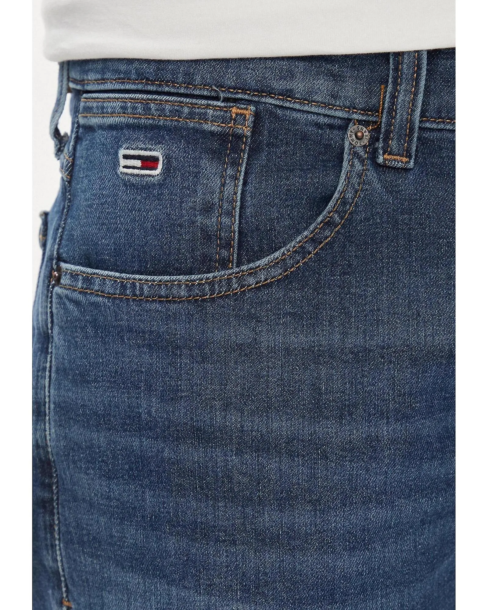 Tommy Hilfiger Jeans Vaqueros lisos con cierre de cremallera y botones