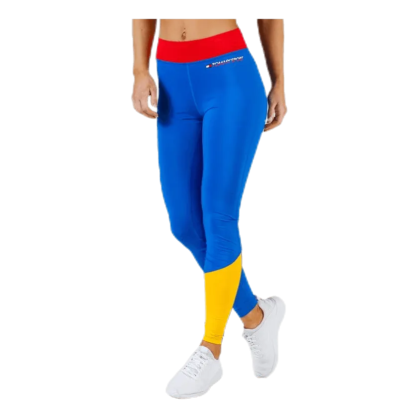 Tommy Hilfiger Sport Legging Colourblock Full Length Red