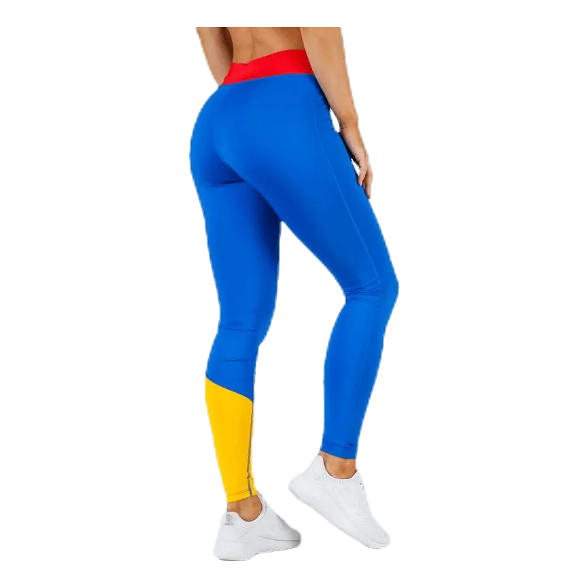 Tommy Hilfiger Sport Legging Colourblock Full Length Red