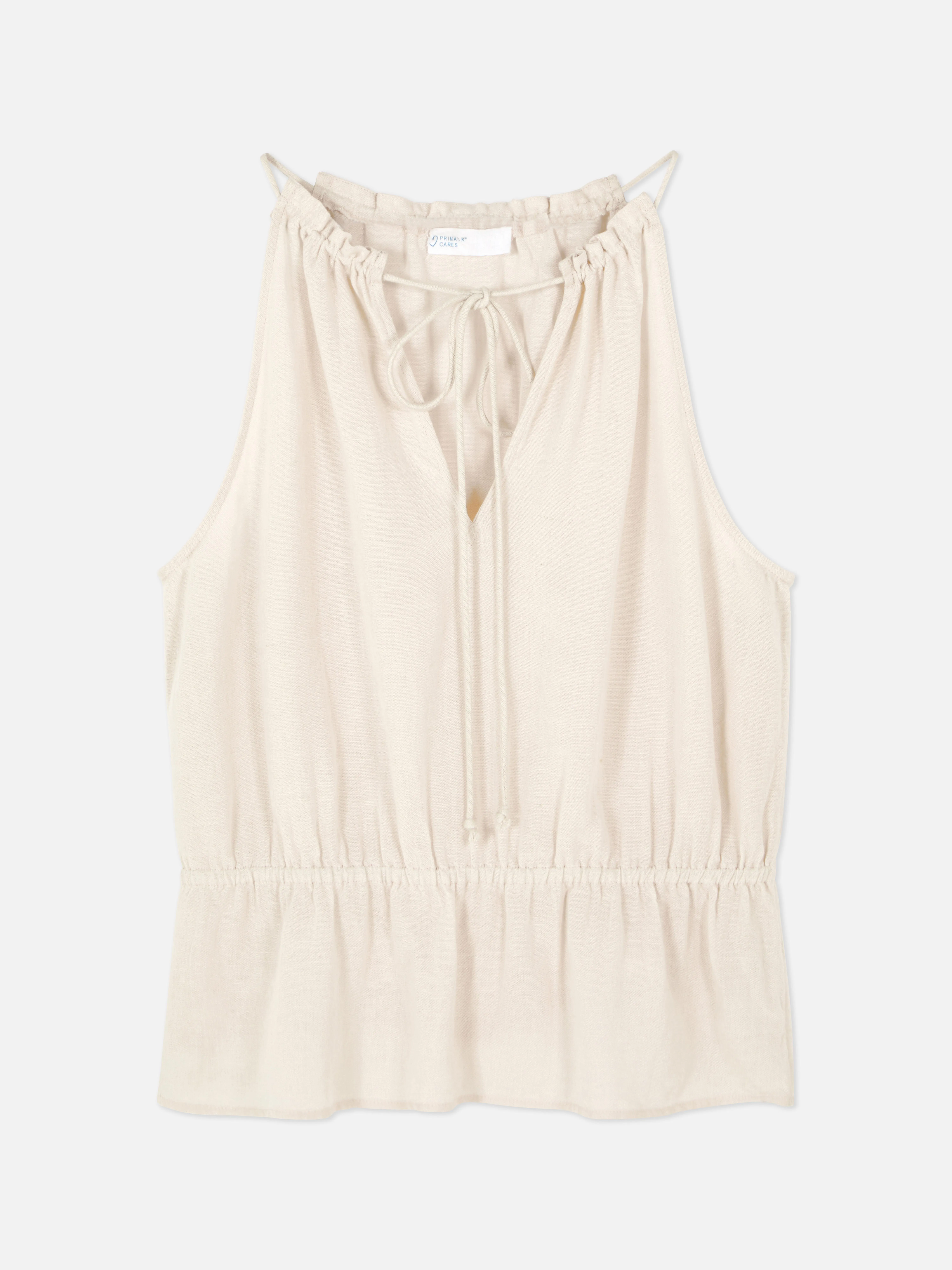 Top con espalda nadadora y péplum
