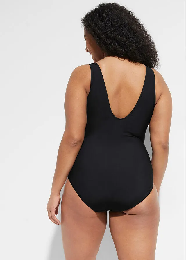 TRAJE DE BAñO CON GRAN EFECTO MOLDEADOR NEGROBLANCO