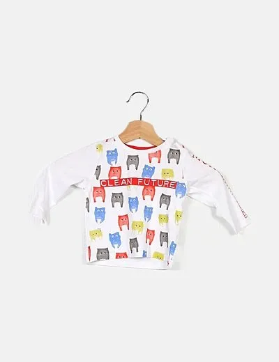 Tuc tuc Camiseta blanco estampado con mensaje