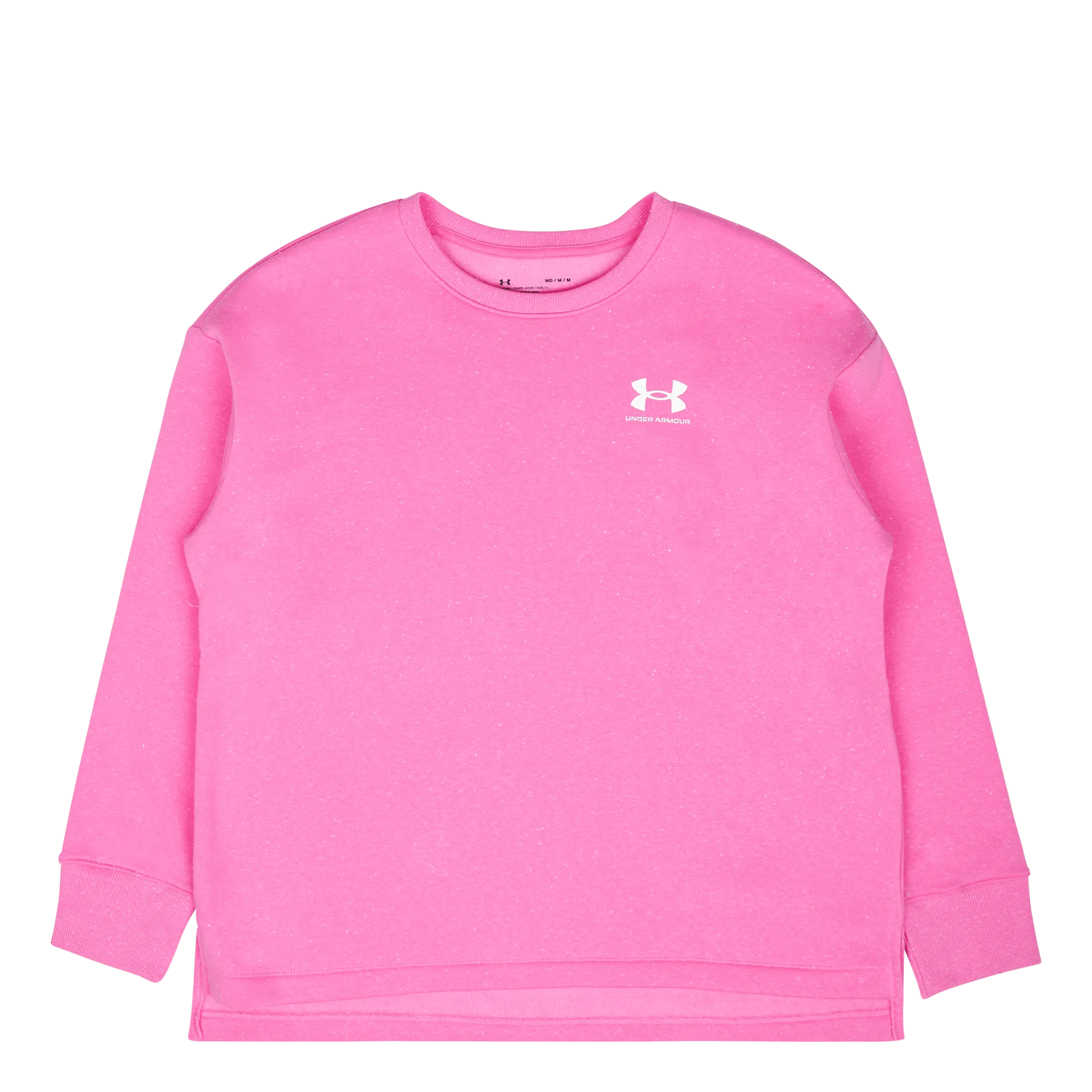 Under Armour Rival Fleece Oversize Crew Pink Edge