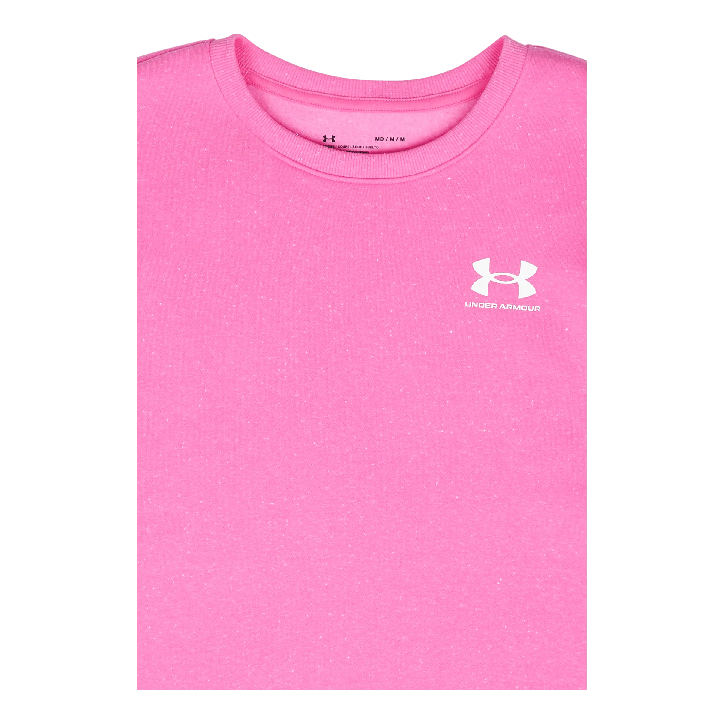 Under Armour Rival Fleece Oversize Crew Pink Edge