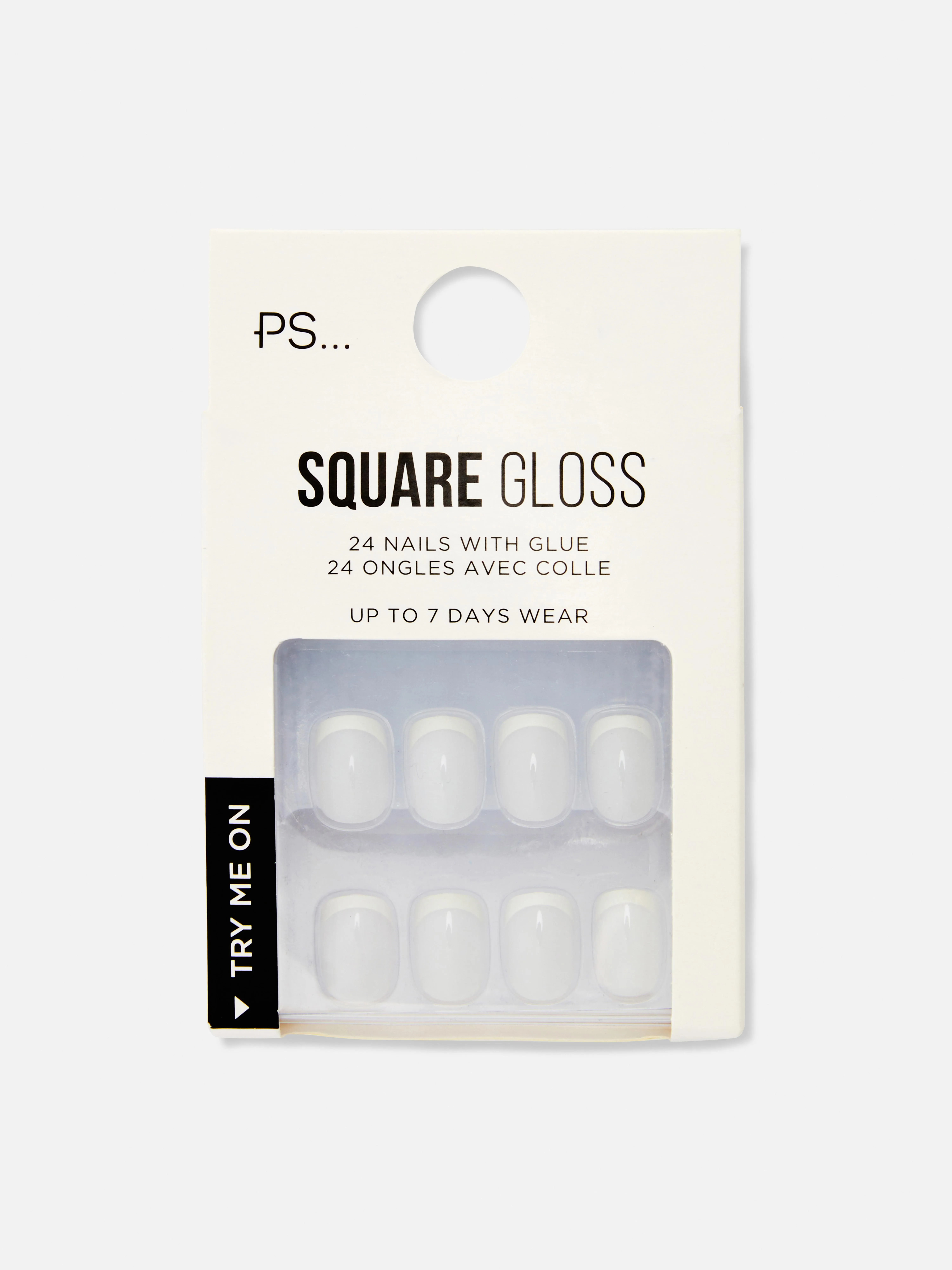 Uñas postizas brillantes cuadradas de PS...