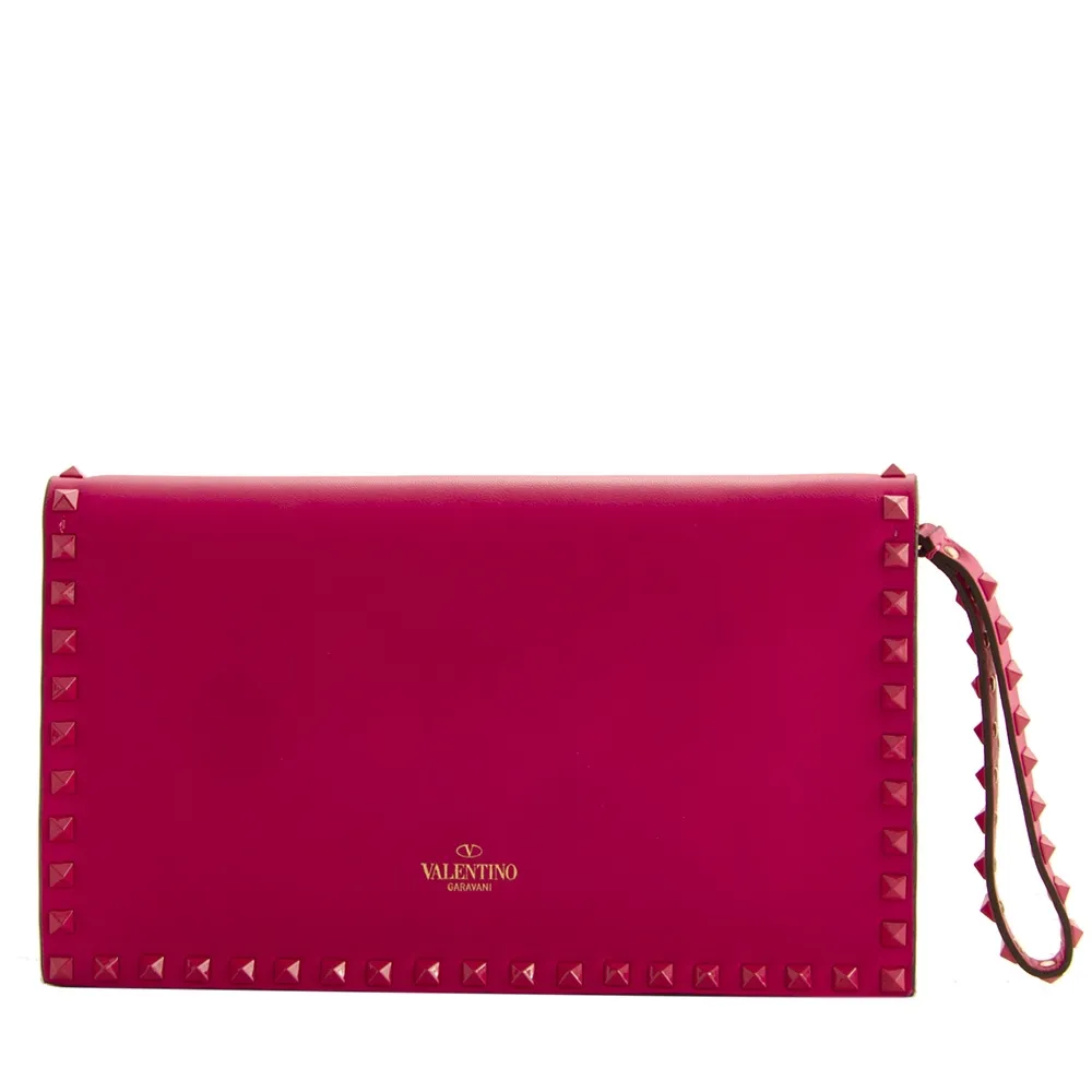 Valentino Clutch Rockstud Rosa