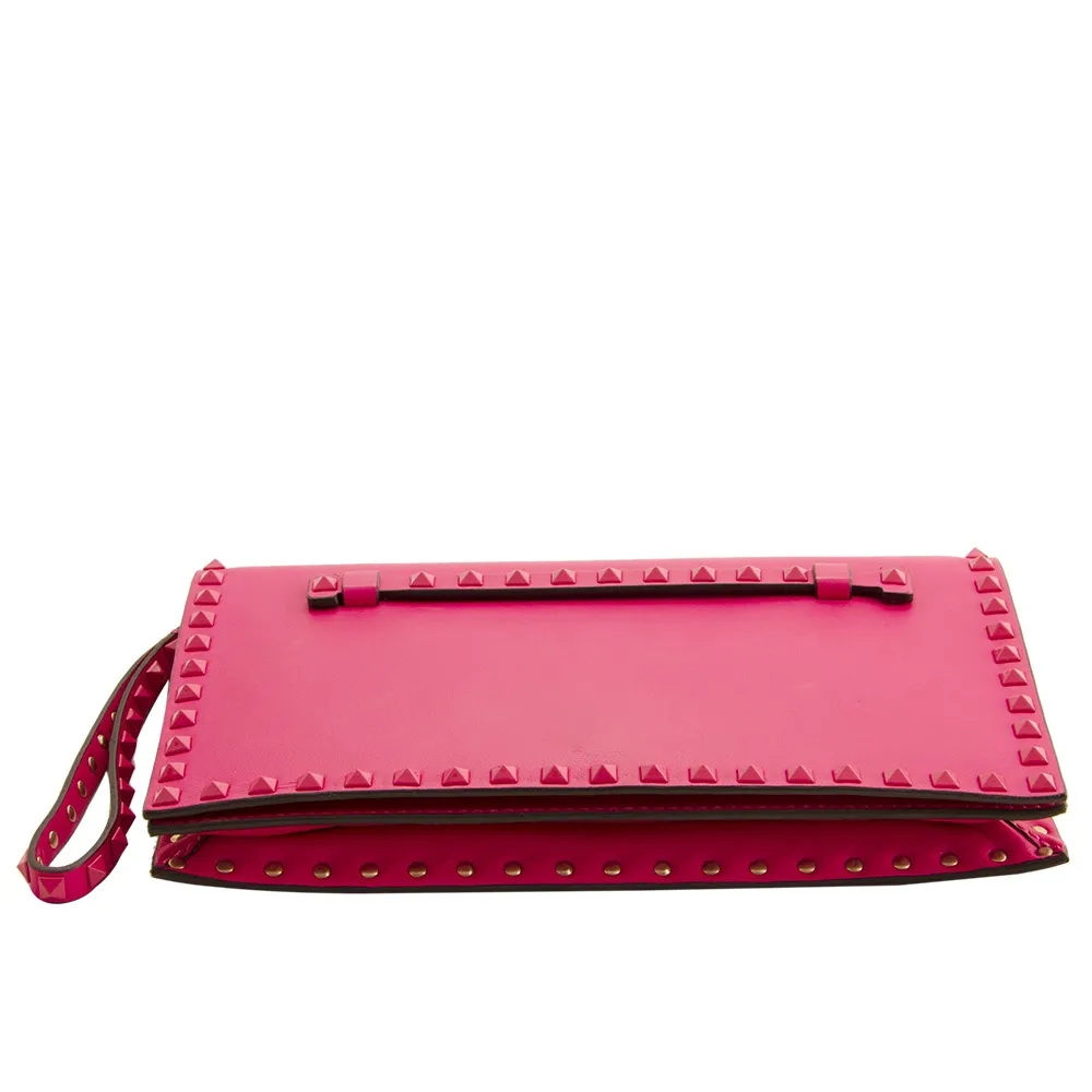 Valentino Clutch Rockstud Rosa