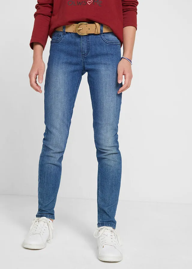 Vaqueros pitillo para niña Denim