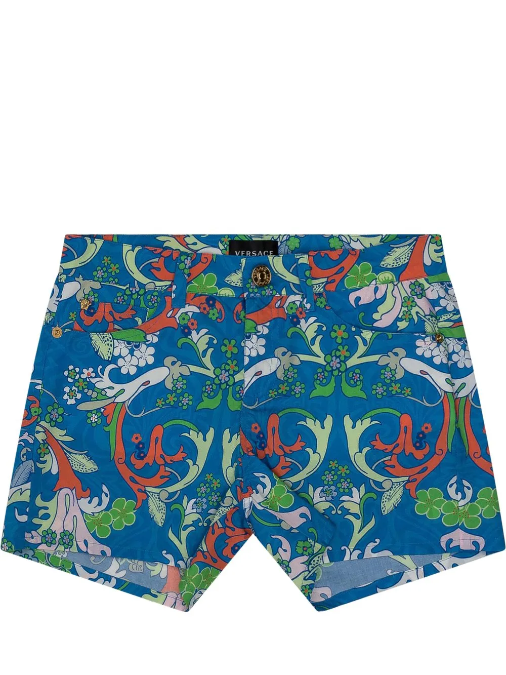 VERSACE KIDS Popeline Barocco Shorts