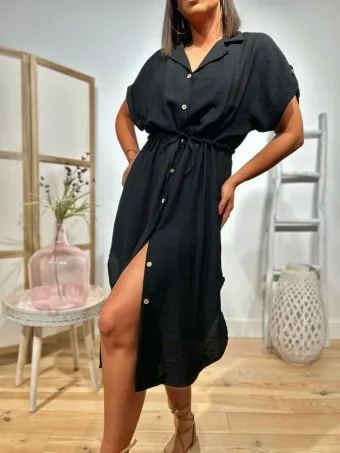 Vestido Camisero MOETYNA Negro