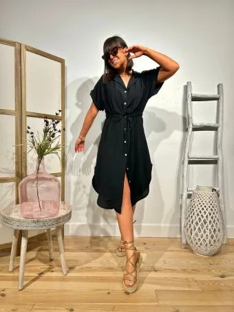 Vestido Camisero MOETYNA Negro