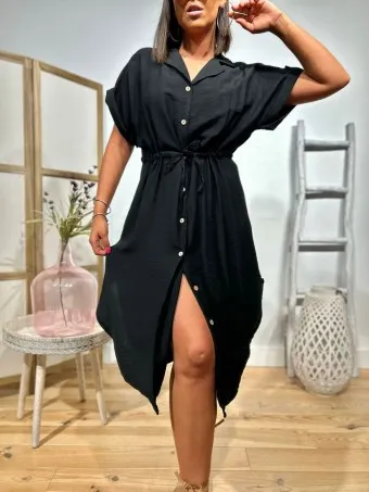 Vestido Camisero MOETYNA Negro