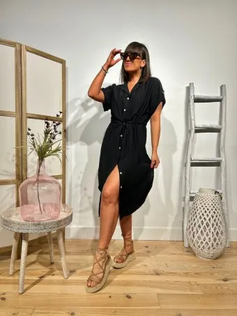 Vestido Camisero MOETYNA Negro