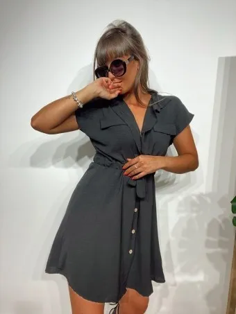 Vestido Camisero ROMINA Negro