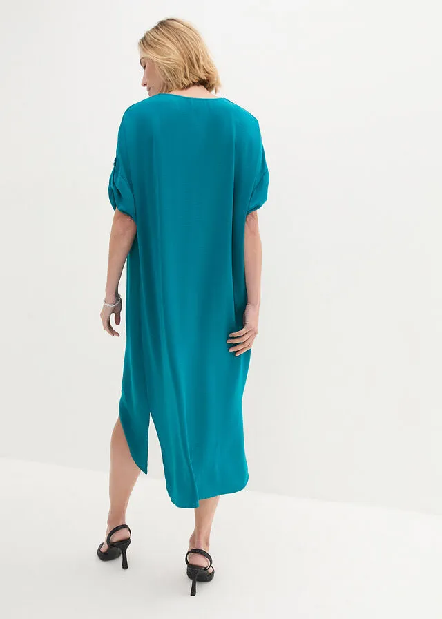 Vestido con detalle de nudo Azul verdoso