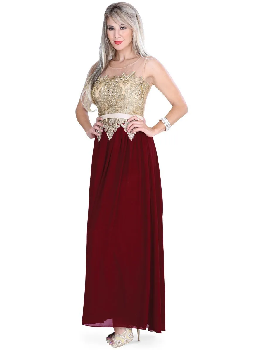 VESTIDO DE FIESTA LARGO ESTILO MINERVA 