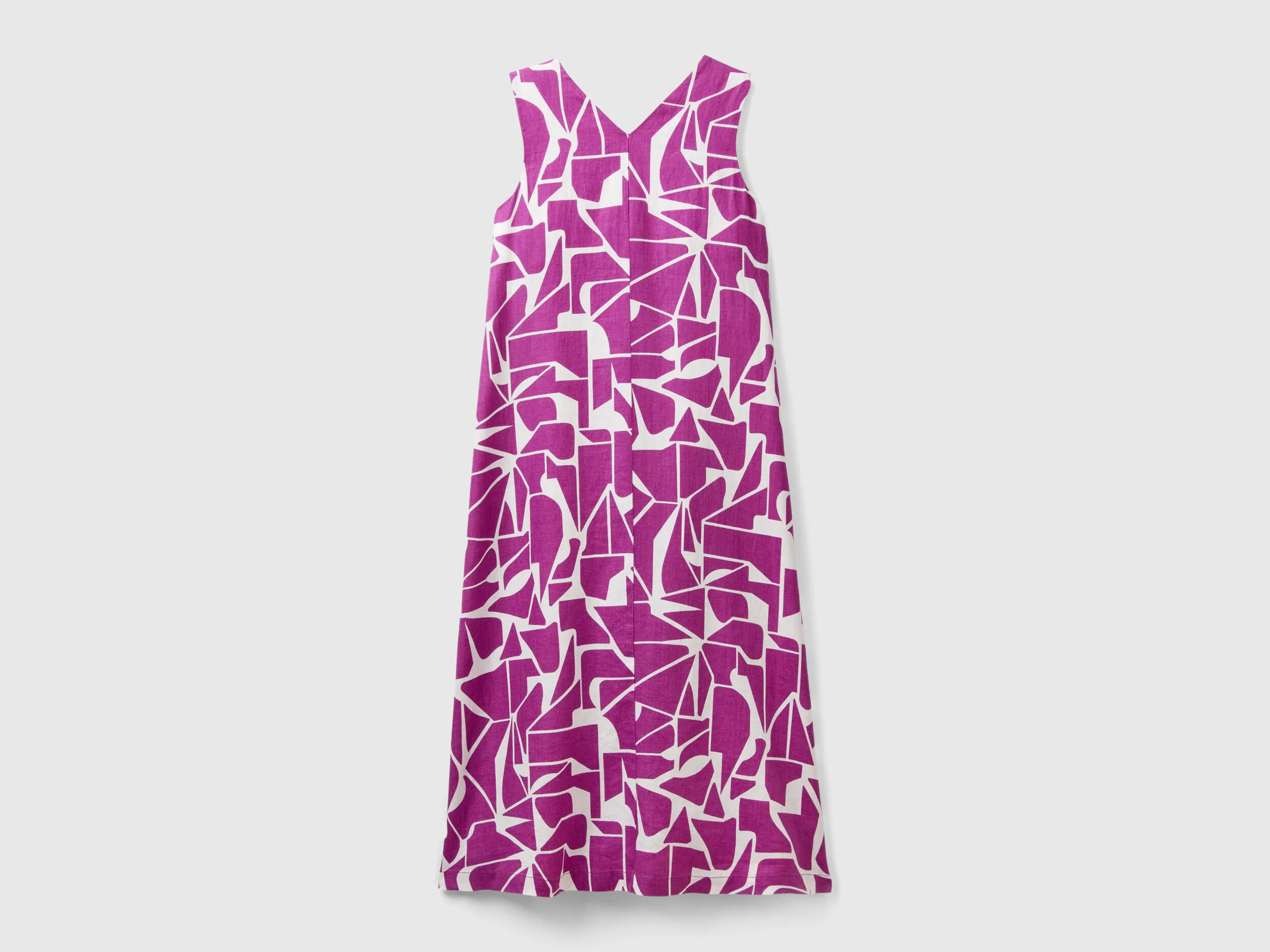 Vestido de lino estampado