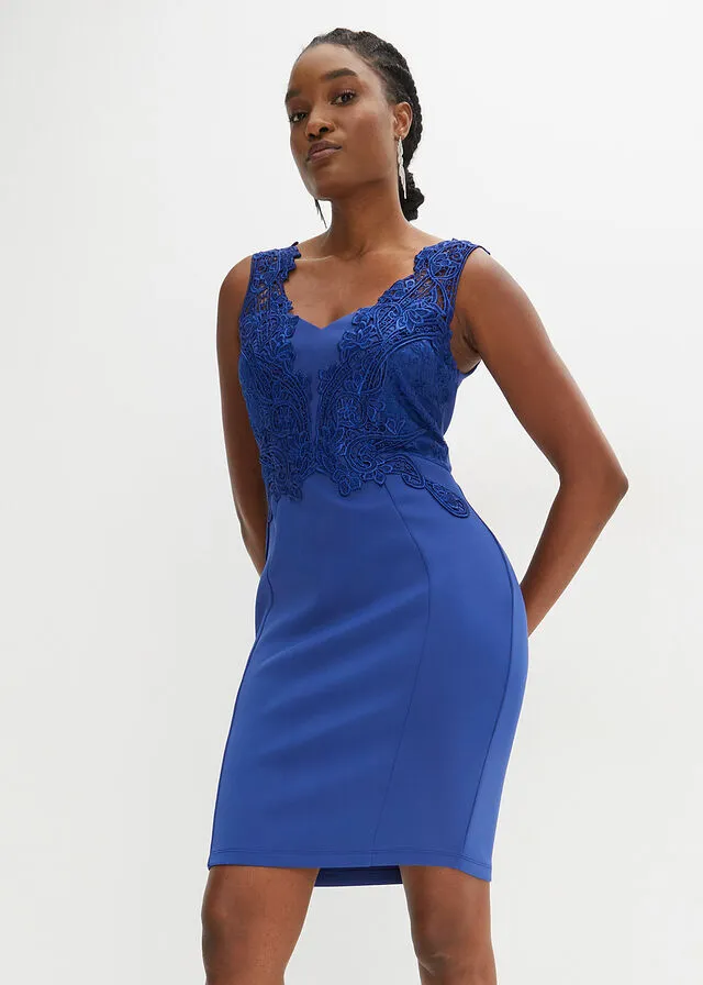 Vestido de tubo Azul oxford