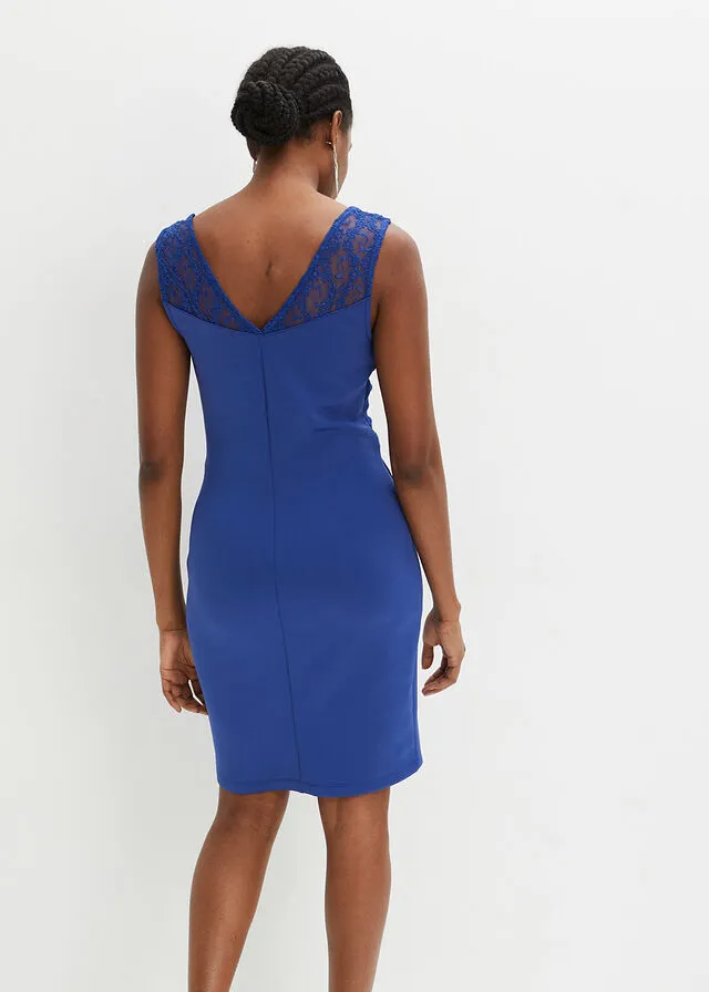 Vestido de tubo Azul oxford