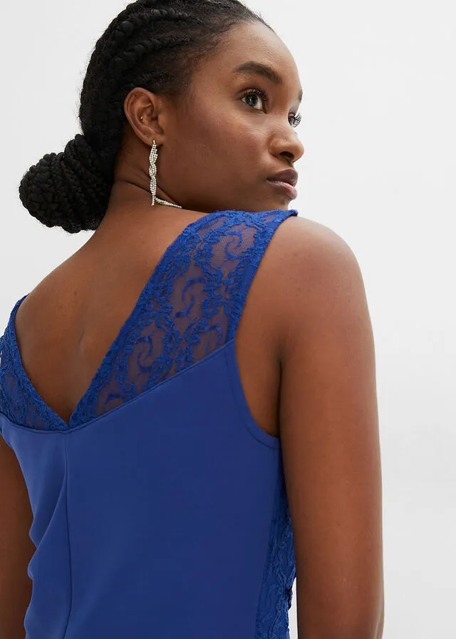 Vestido de tubo Azul oxford