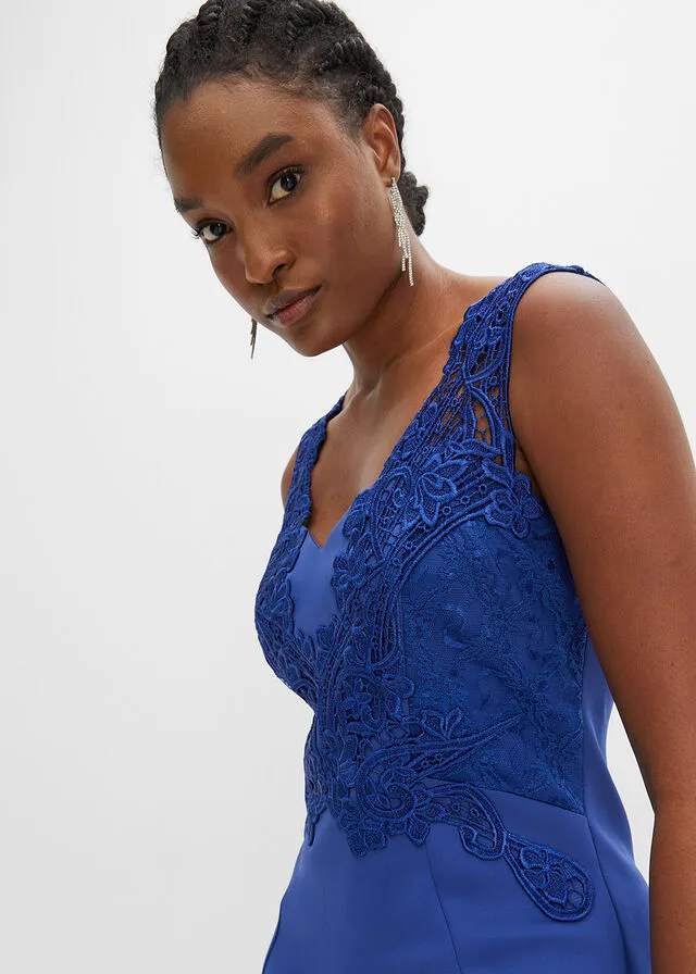 Vestido de tubo Azul oxford