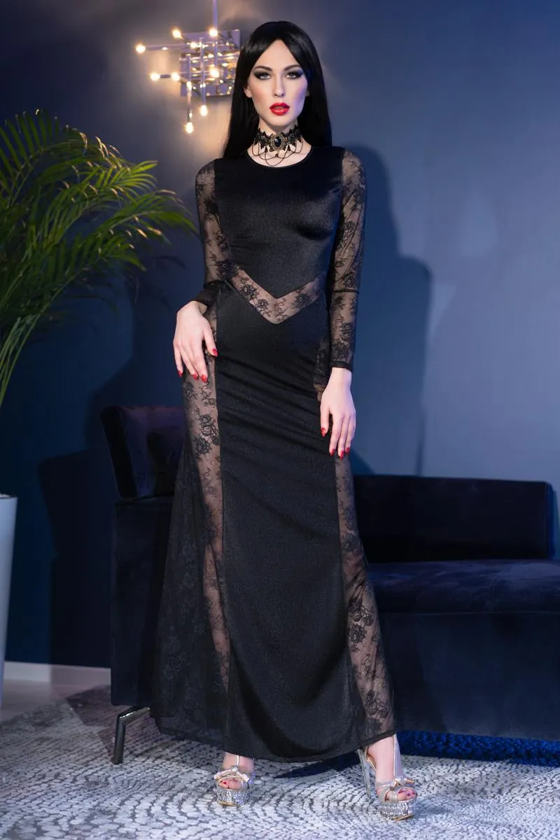 Vestido favorecedor con encaje