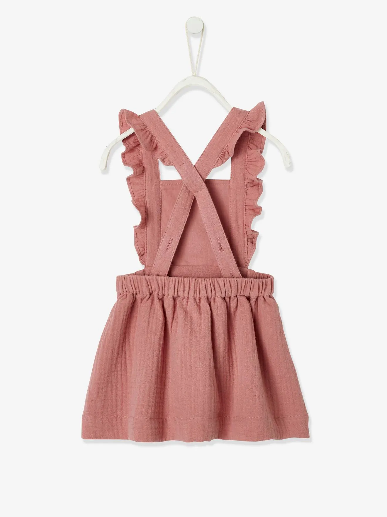 Vestido peto de gasa de algodón, para bebé
