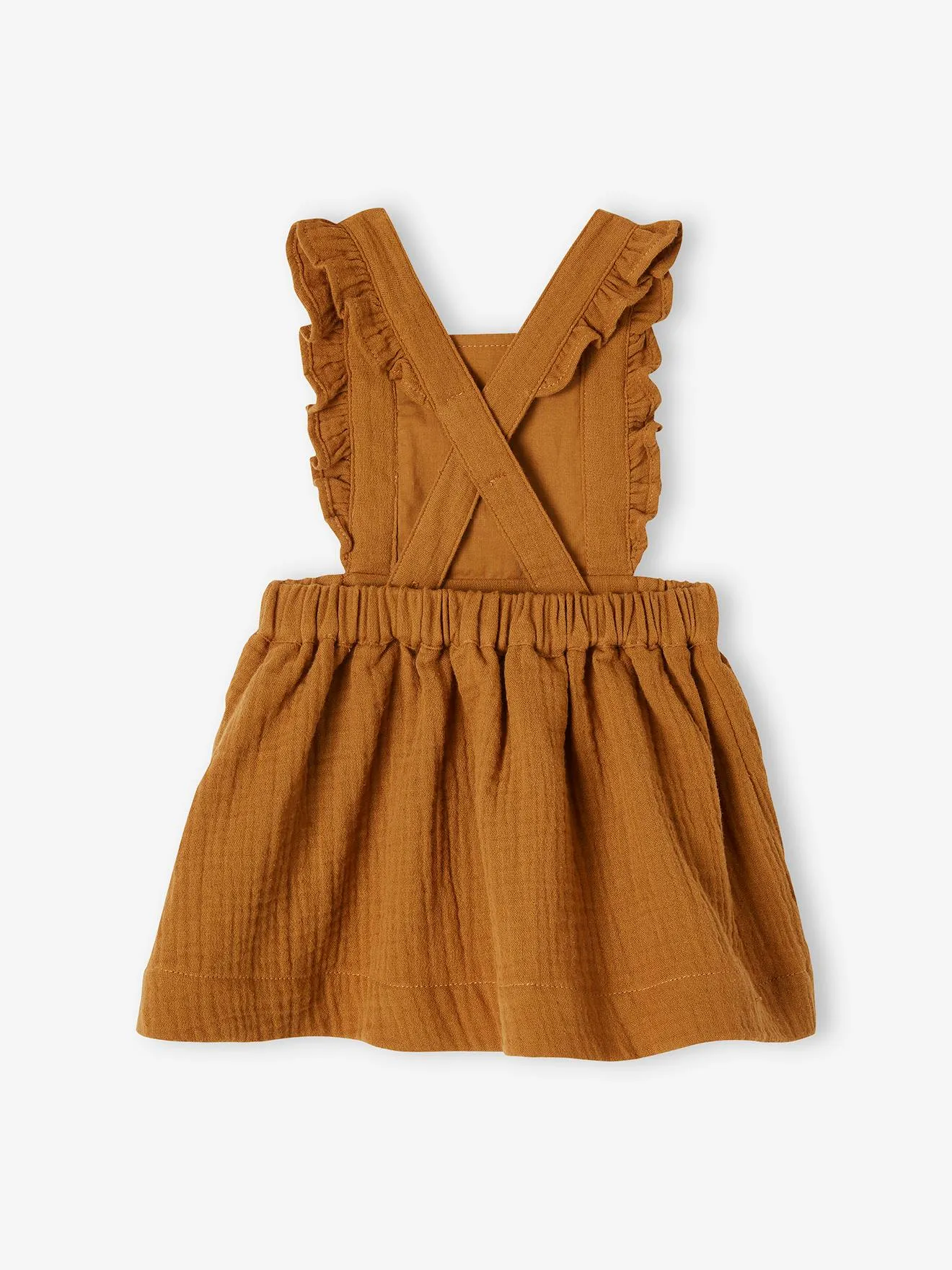 Vestido peto de gasa de algodón, para bebé