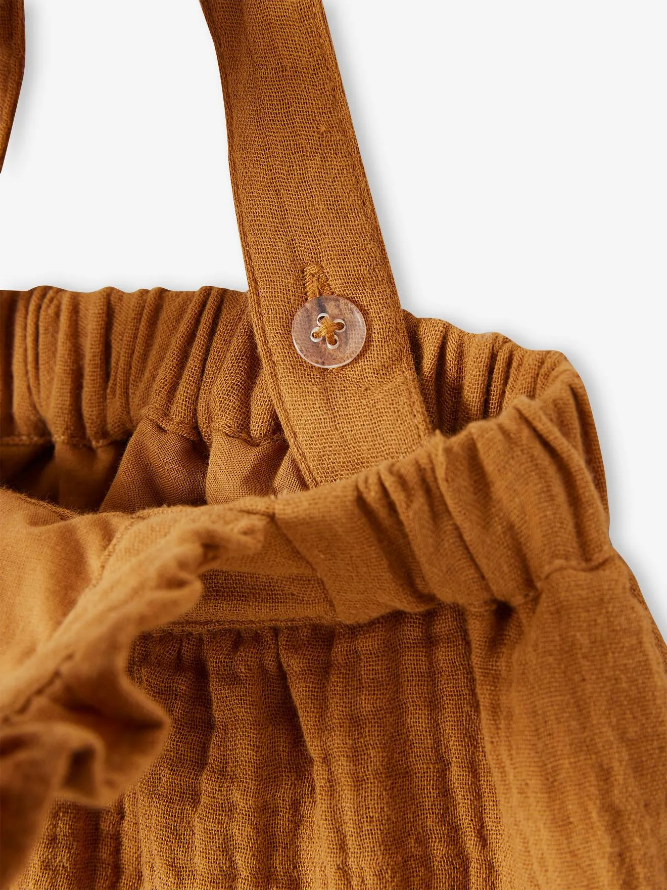 Vestido peto de gasa de algodón, para bebé