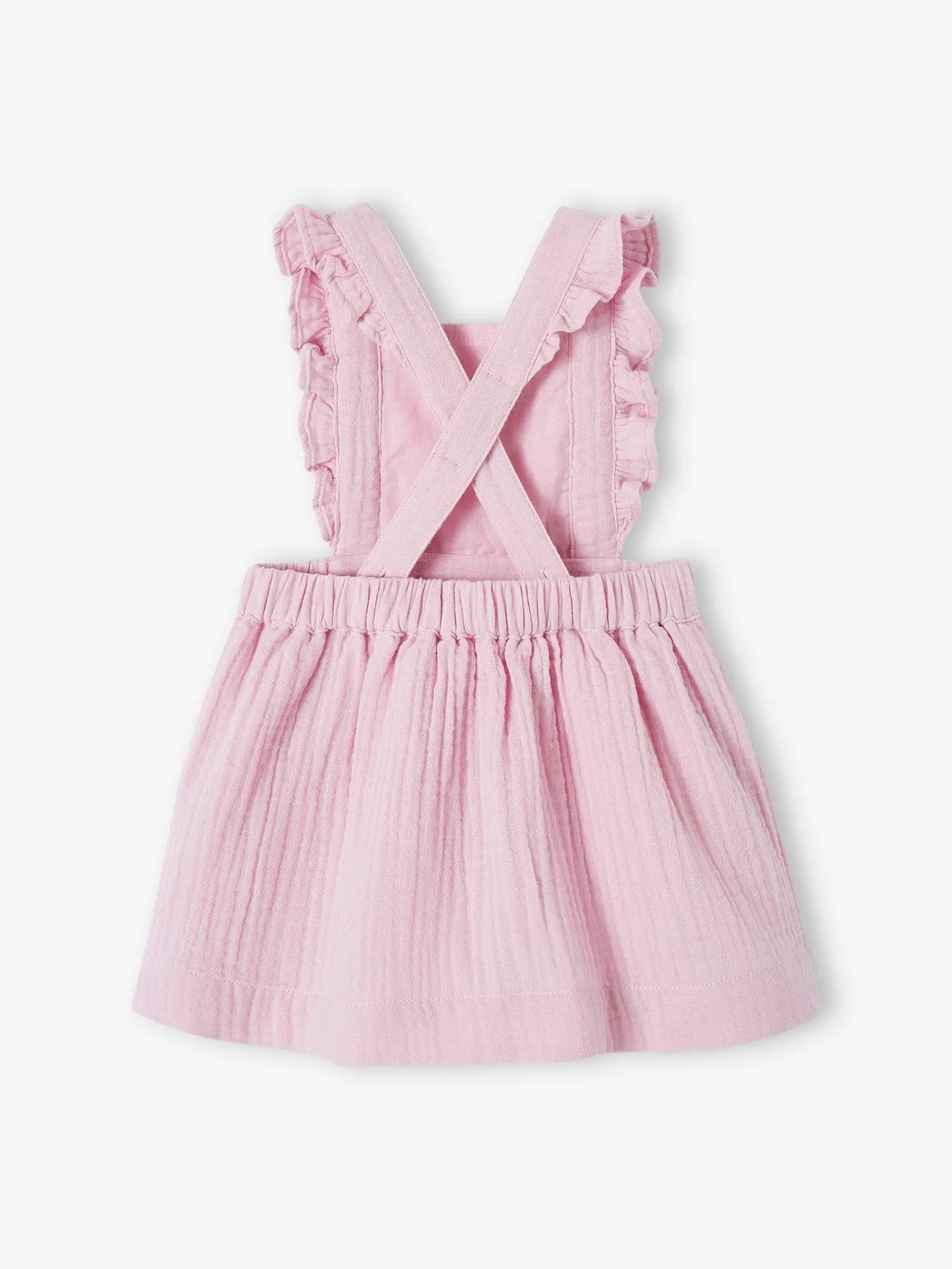 Vestido peto de gasa de algodón, para bebé