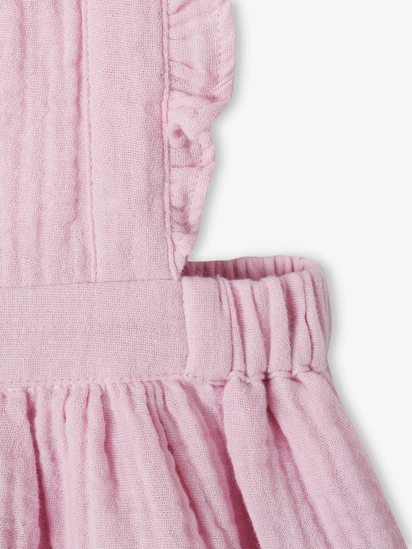 Vestido peto de gasa de algodón, para bebé