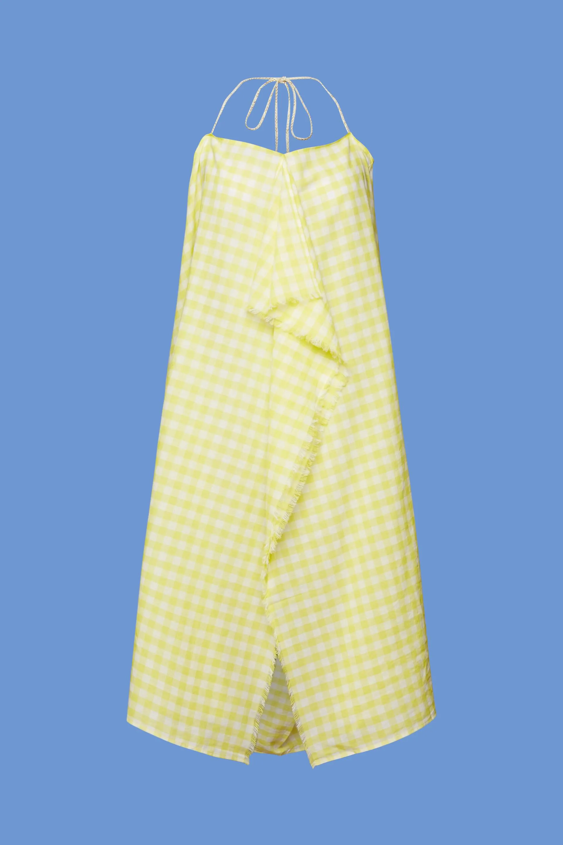Vestido playero estampado con cuello halter
