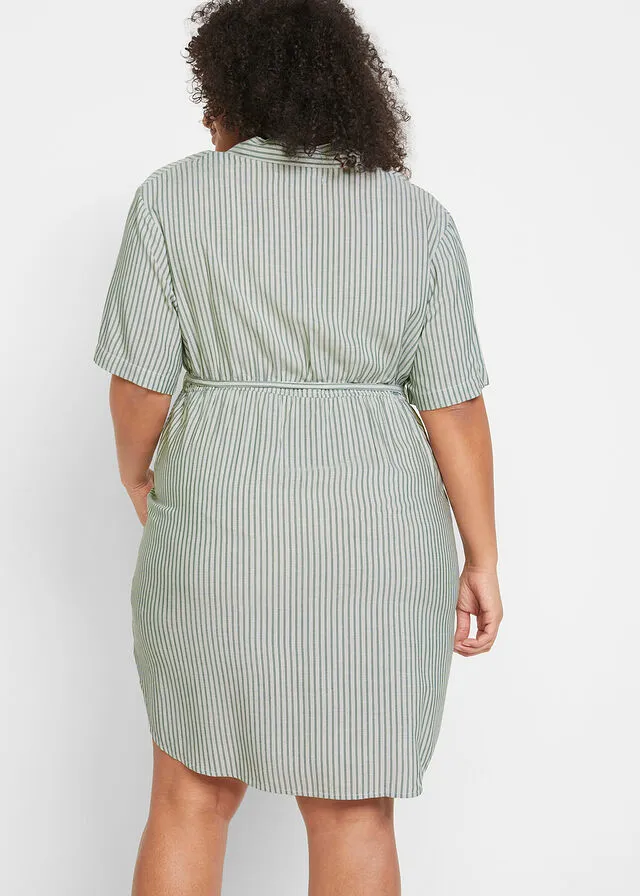 VESTIDO PREMAMá CON FUNCIóN PARA LACTANCIA, DE MATERIAL SOSTENIBLE BLANCO LANAVERDE OSCURO