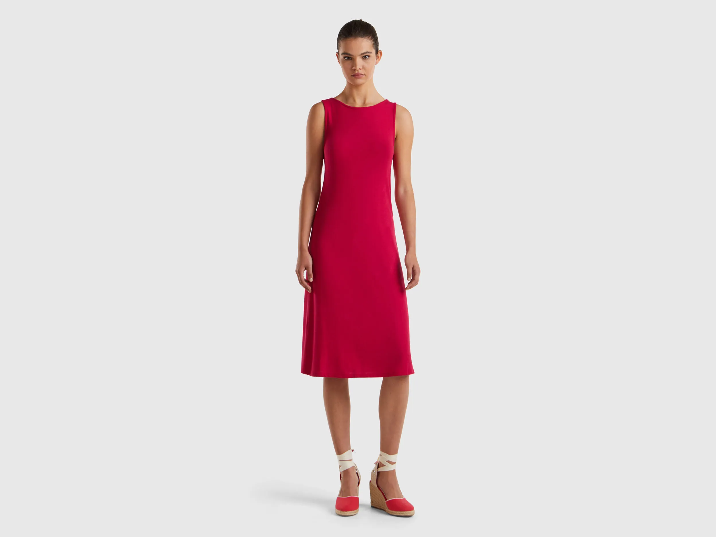 Vestido reversible de viscosa elástica